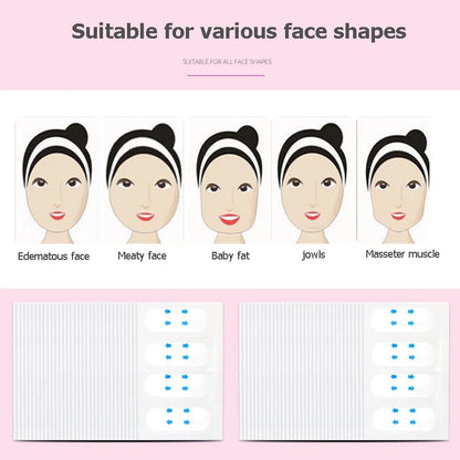 4/80Pcs/10Sheets V Lift Face Sticker Invisible Makeup Adhesive Lift Face Tape Slim Patch Breathable Sticker Lifting Tighten Chin