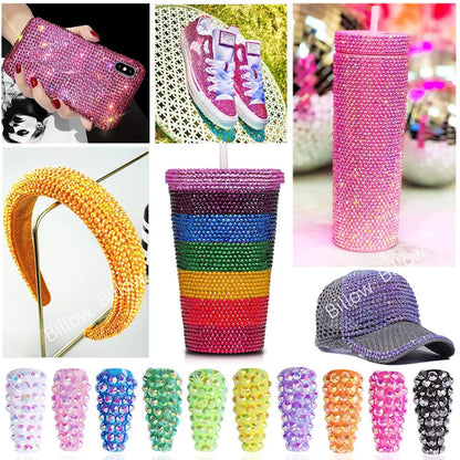 Mix Size Glitter Resin Non Hotfix Rhinestones Box стразы DIY Nails Crystals Strass Diamond for Nail Art vestidos 원피스 elbise Dres