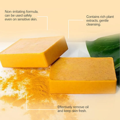 Turmeric Kojic Acid Glow Soap Dark Spot Acne Removal Even Skin Tone Smooth Skin Deep Cleansing Oil Control Face Skin Care